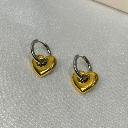 Heart of Gold Hoop Earrings