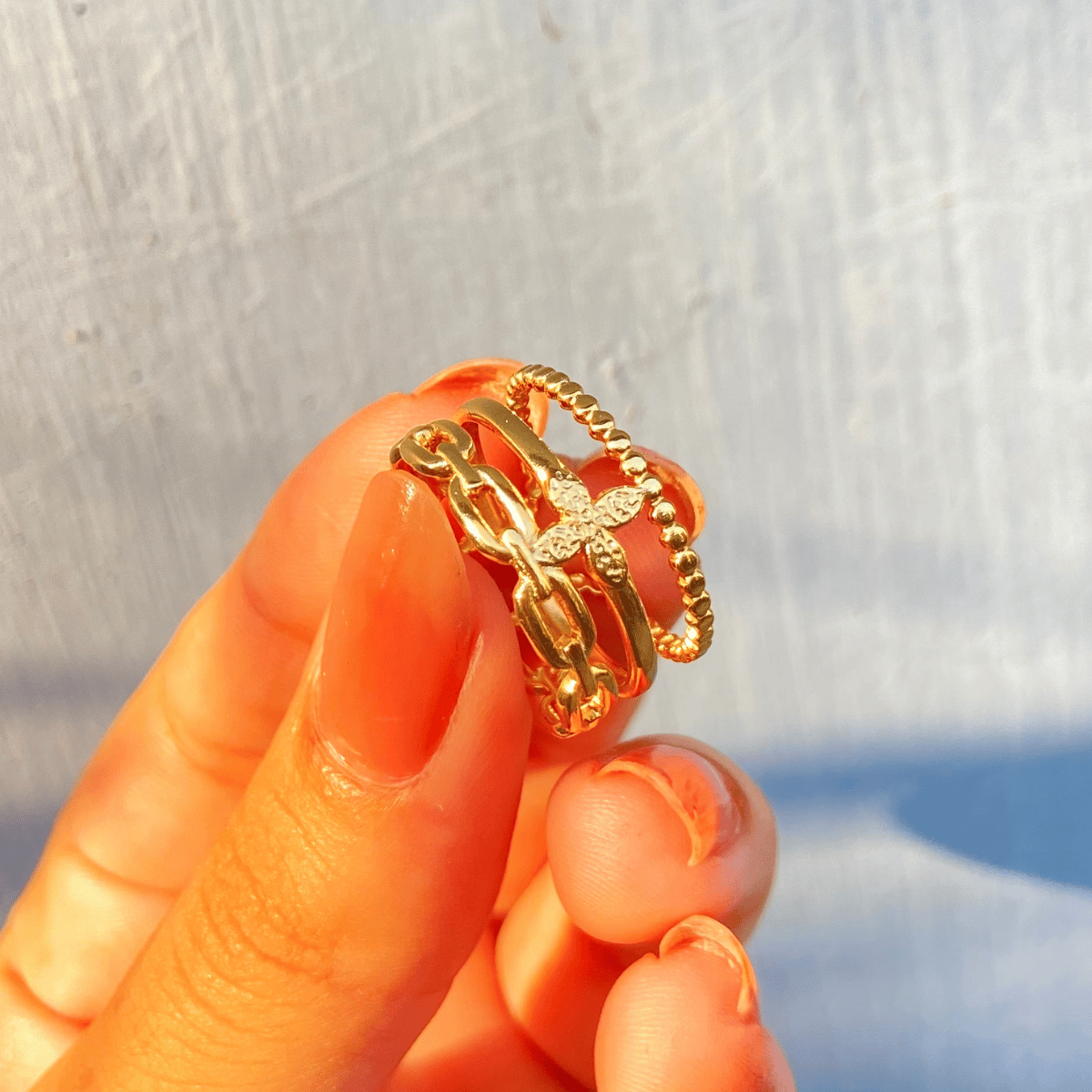 Golden Grace Ornate Band Ring