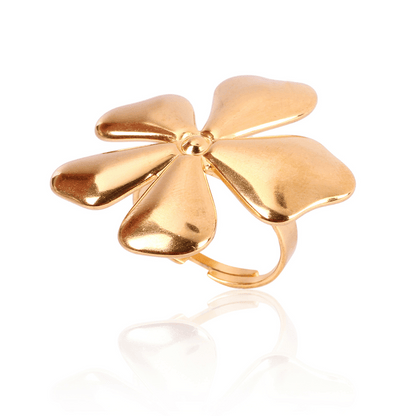 Golden Flora Chic Flower Ring