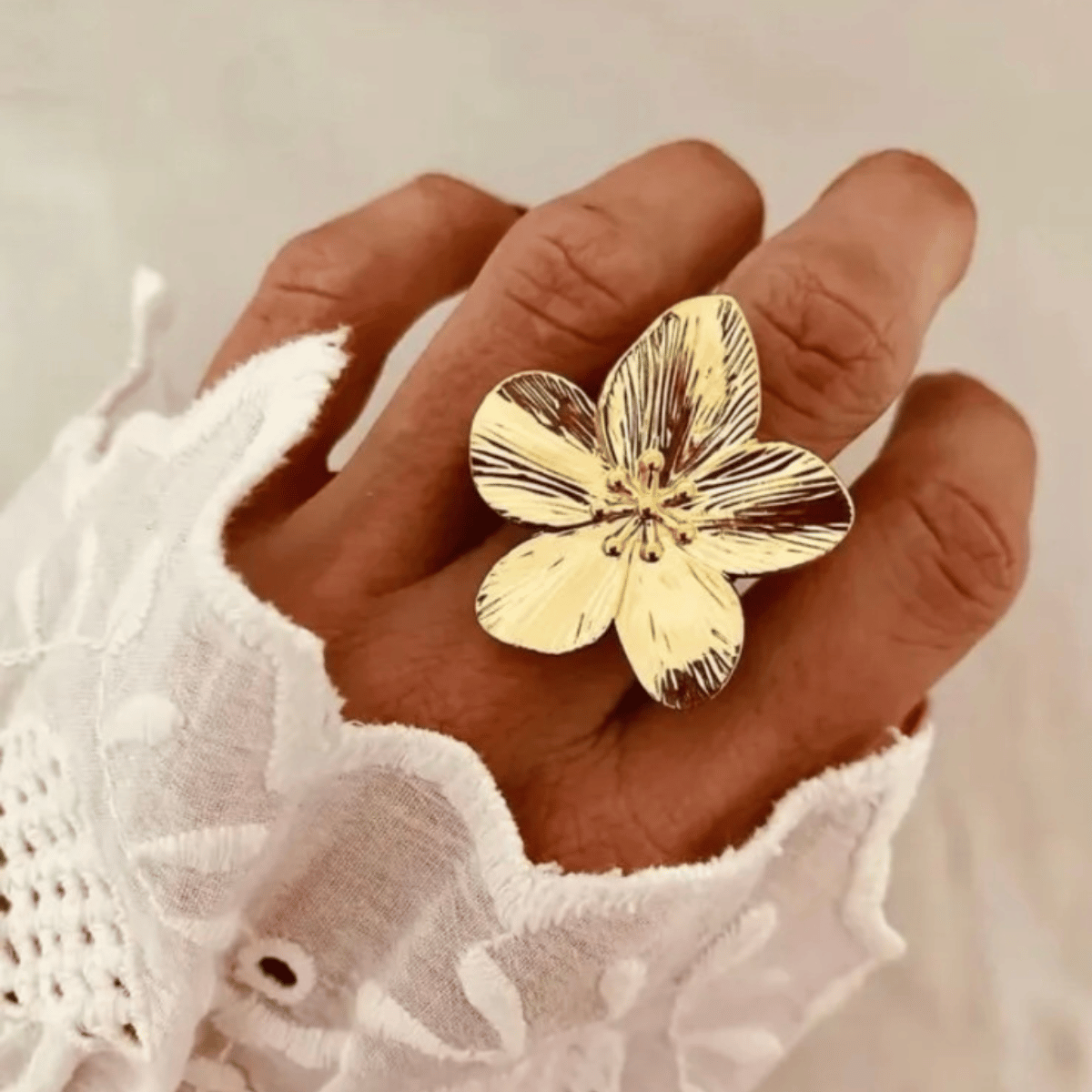 Petal Radiance Floral Ring