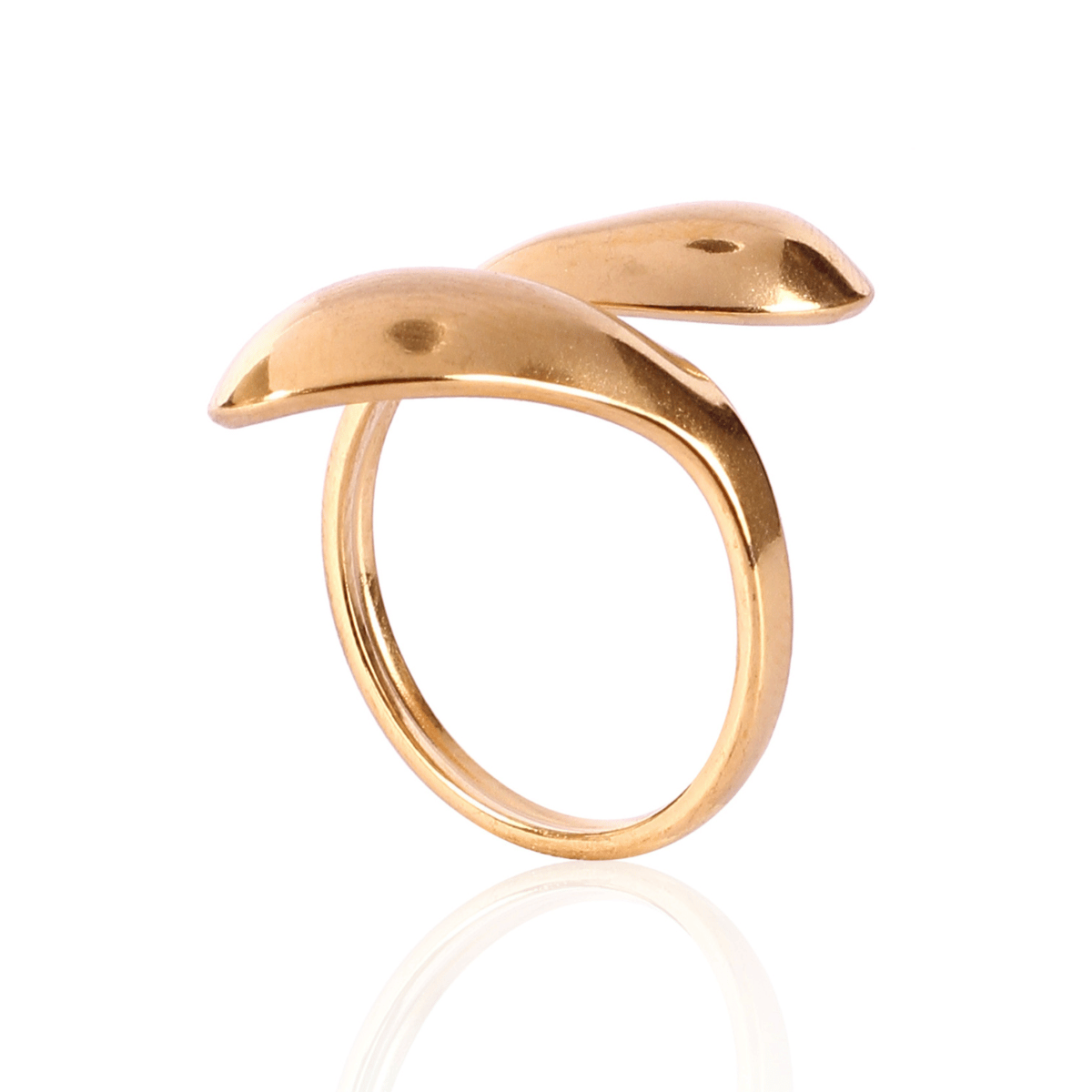 Golden Drops Open Wrap Ring