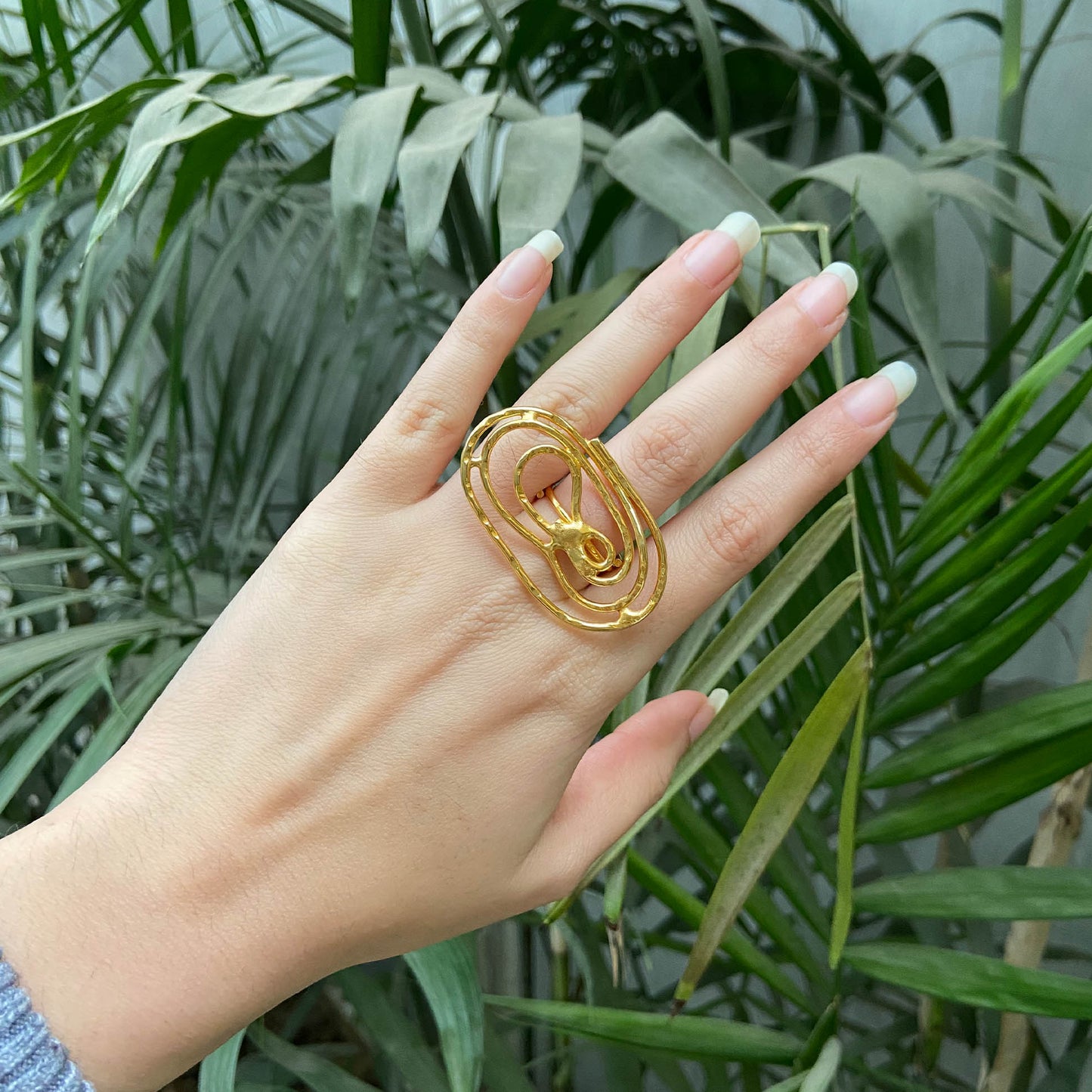 Golden Swirl Ring