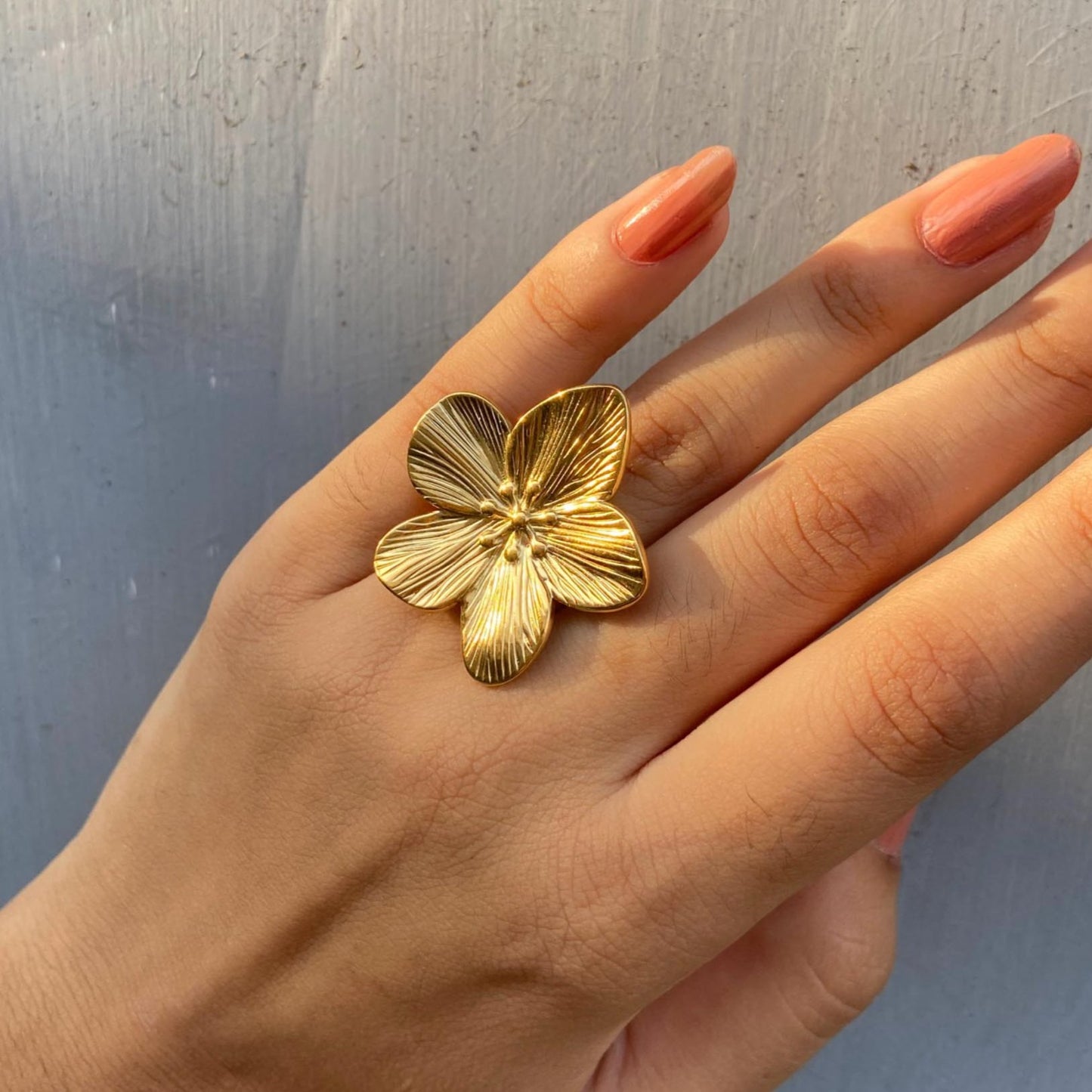 Petal Radiance Floral Ring