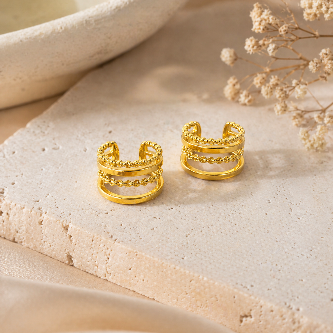 18K Gold Plated Ear Cuff Earrings