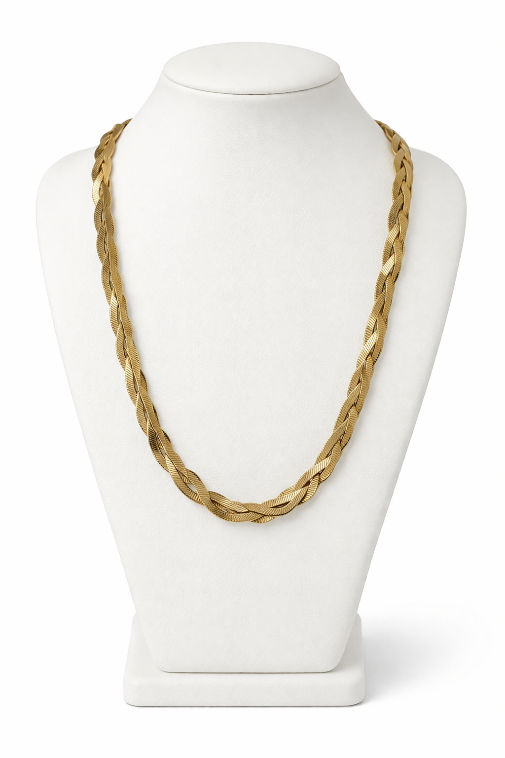 18K Gold Plated Twisted Chain Necklace