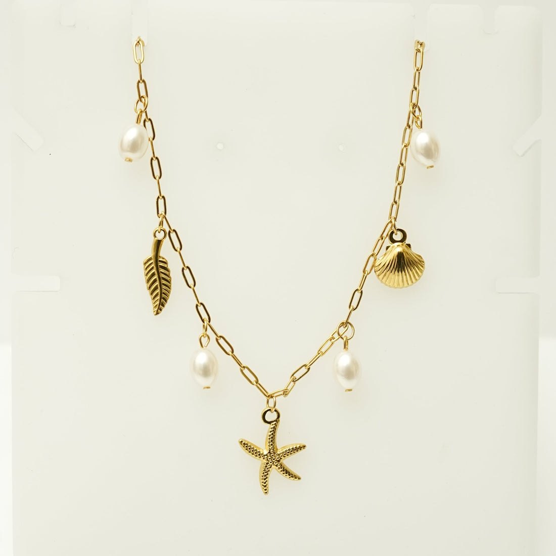 18K Gold Plated Starfish Charm Necklace