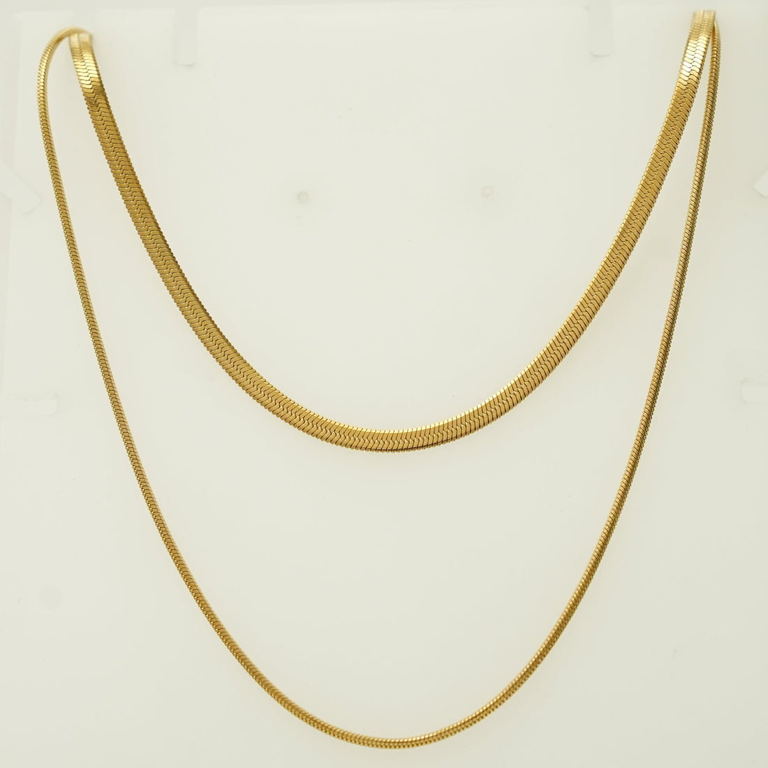 18K Gold Plated Double Layer Chain Necklace