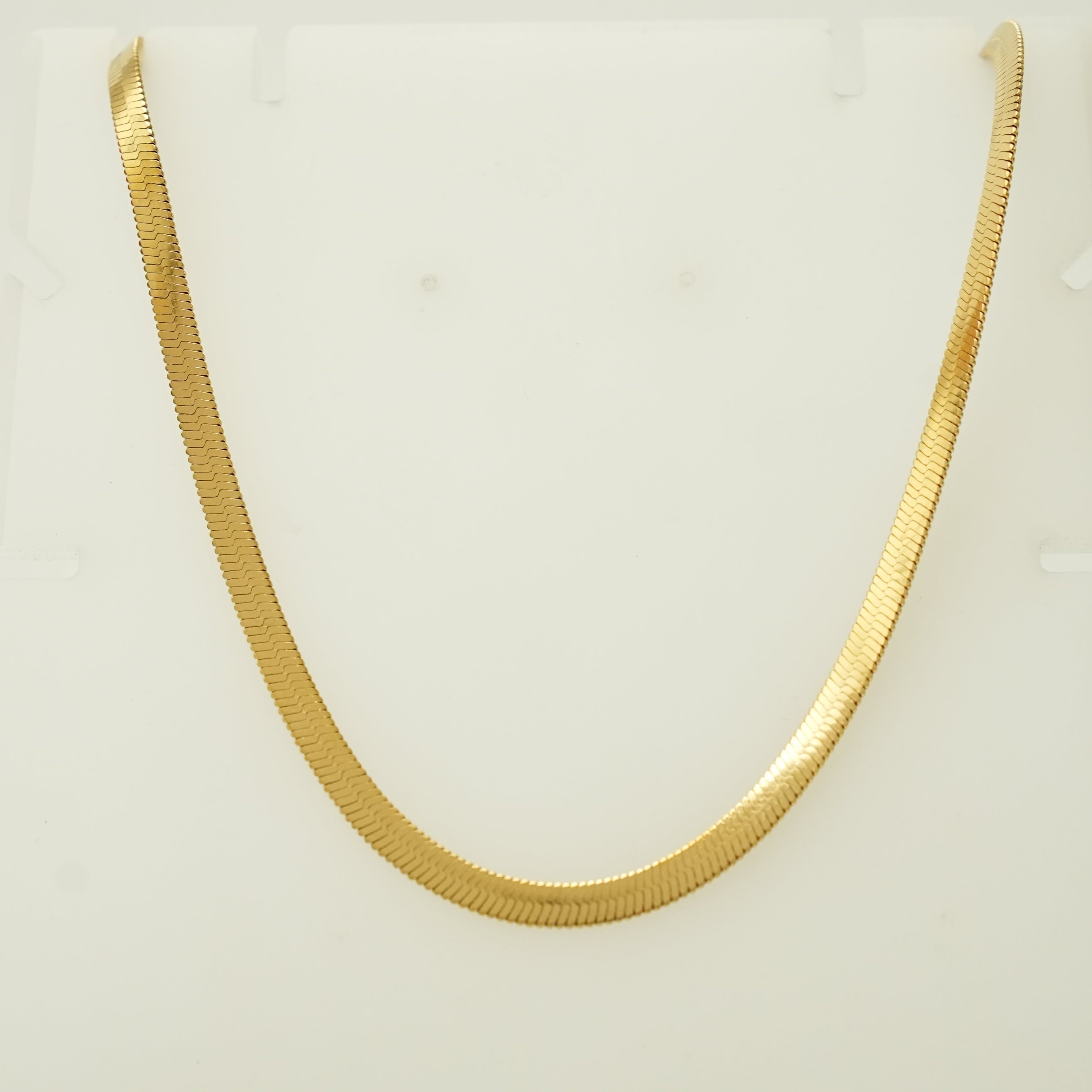 18K Gold Plated Herringbone Chain Necklace