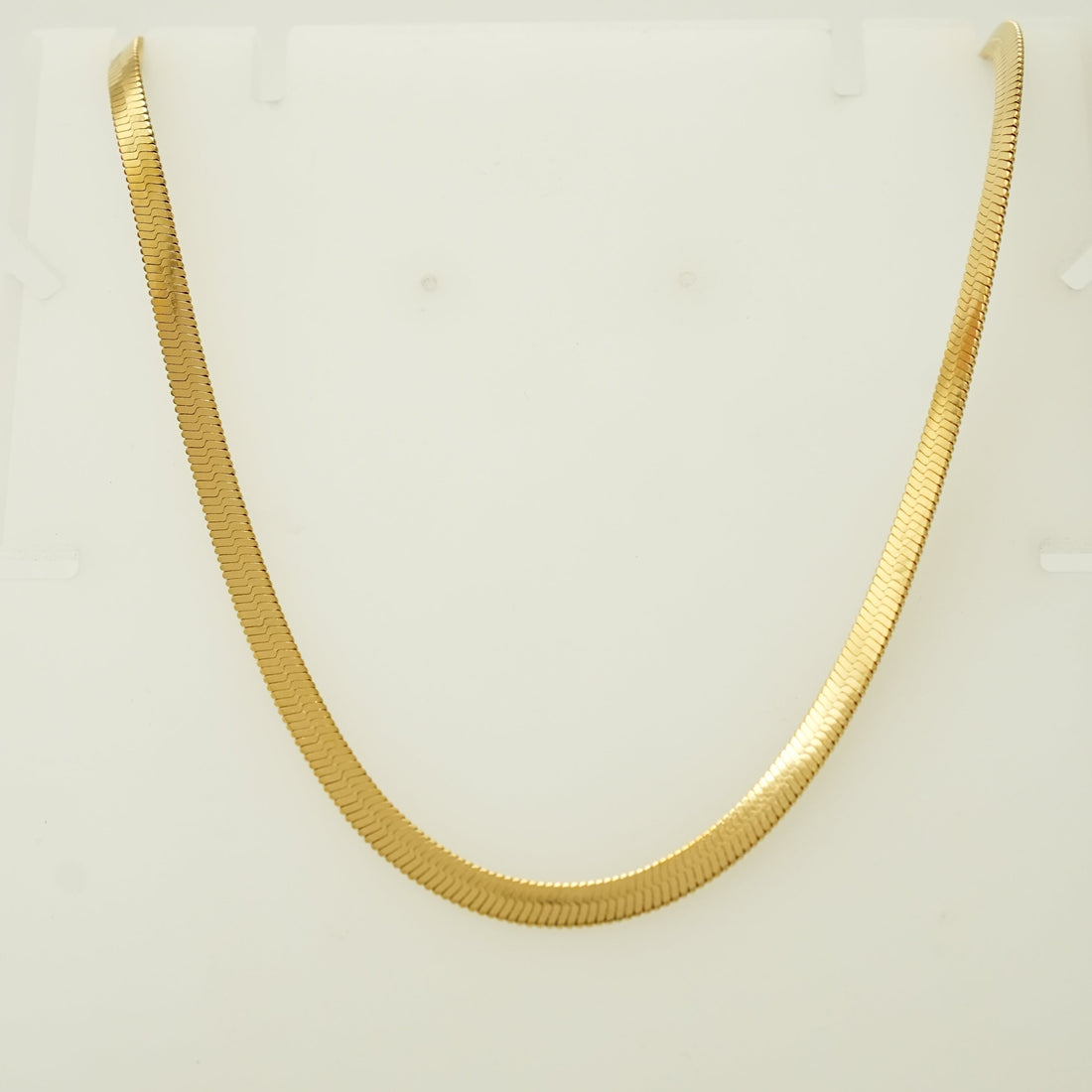 18K Gold Plated Herringbone Chain Necklace