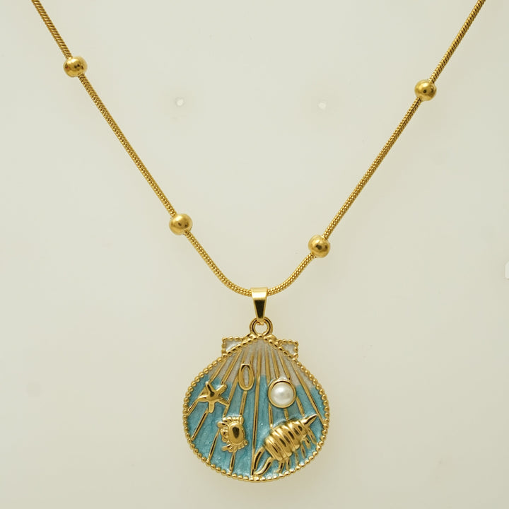 18K Gold Plated Ocean Charm Necklace