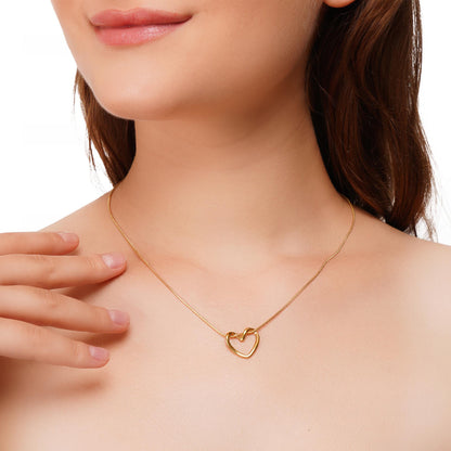 Minimalist Gold Open Heart Necklace