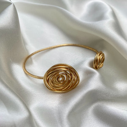 Eternal Swirl Open Cuff Bracelet