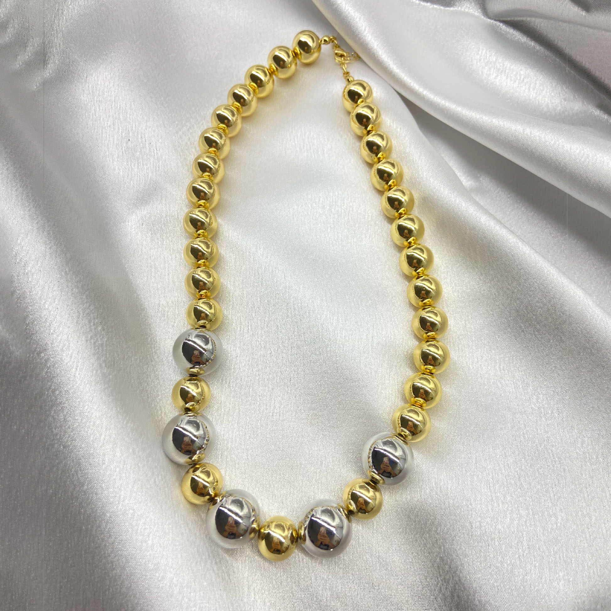 Golden Harmony Bead Necklace