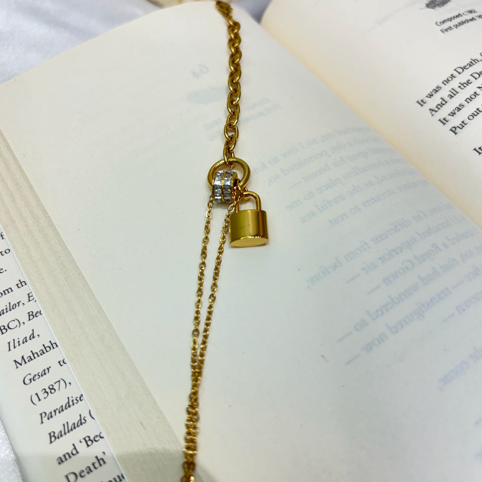 Dual Chain Padlock Bracelet