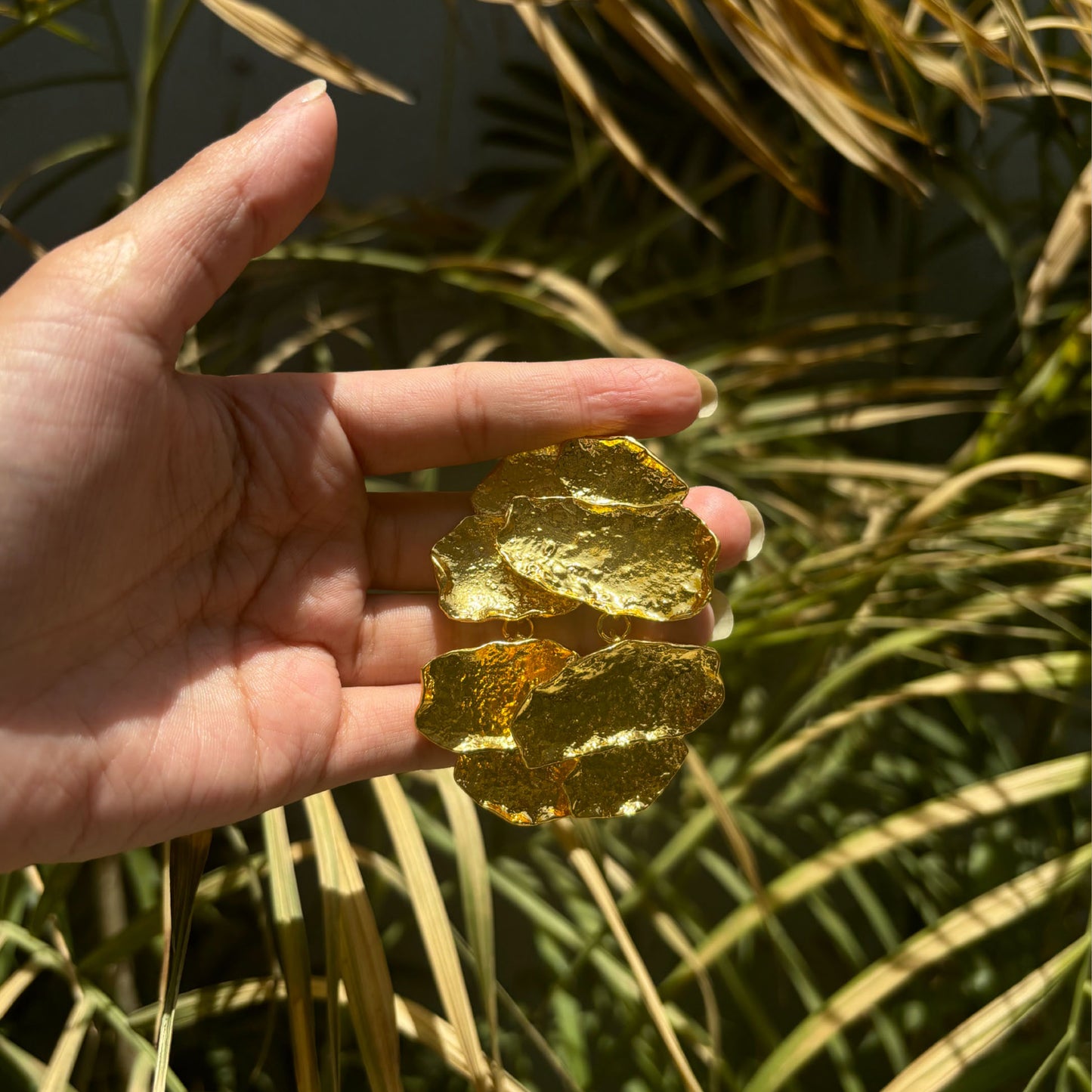 Bold Fragments Sculptural Gold-Plated Earrings