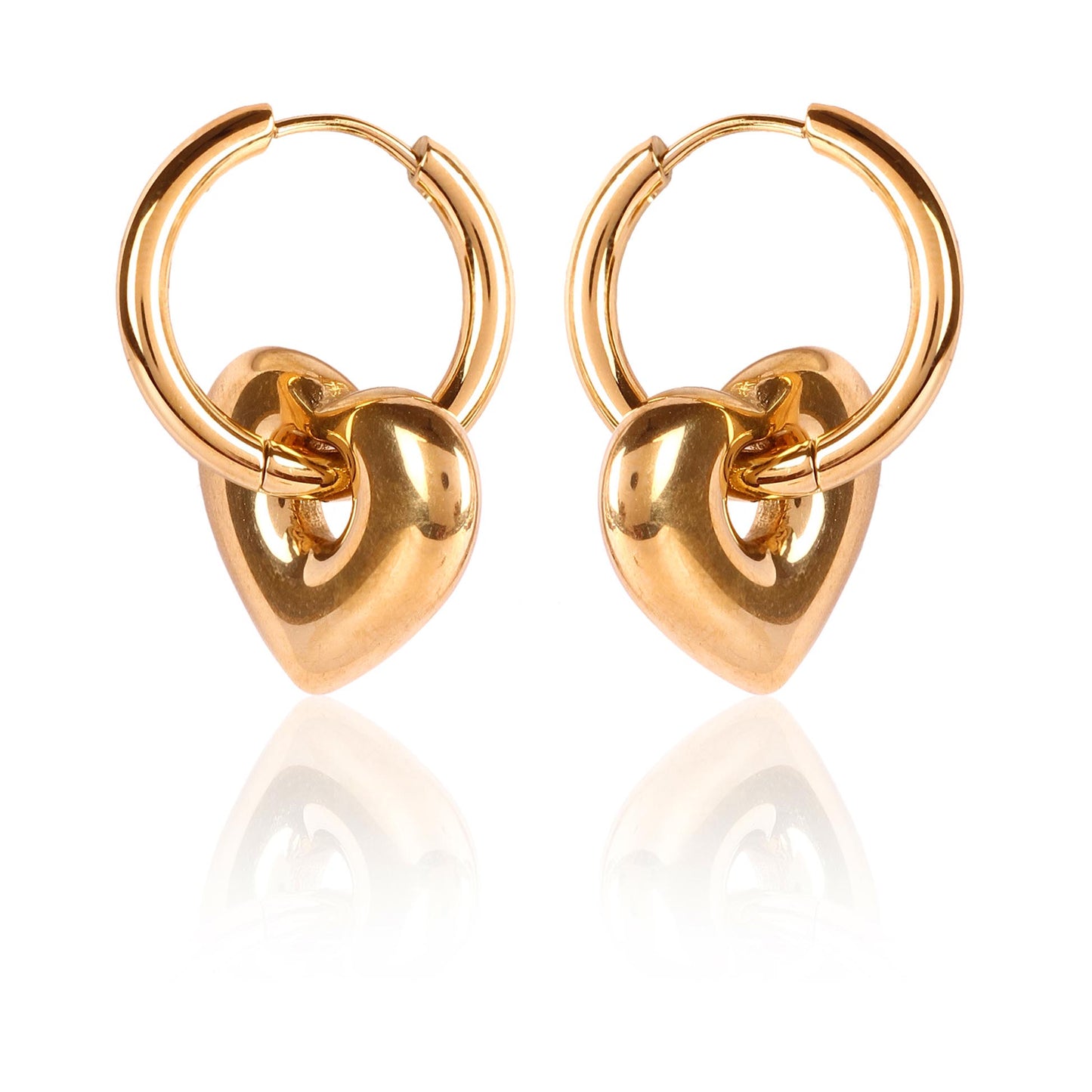 Heart of Gold Hoop Earrings