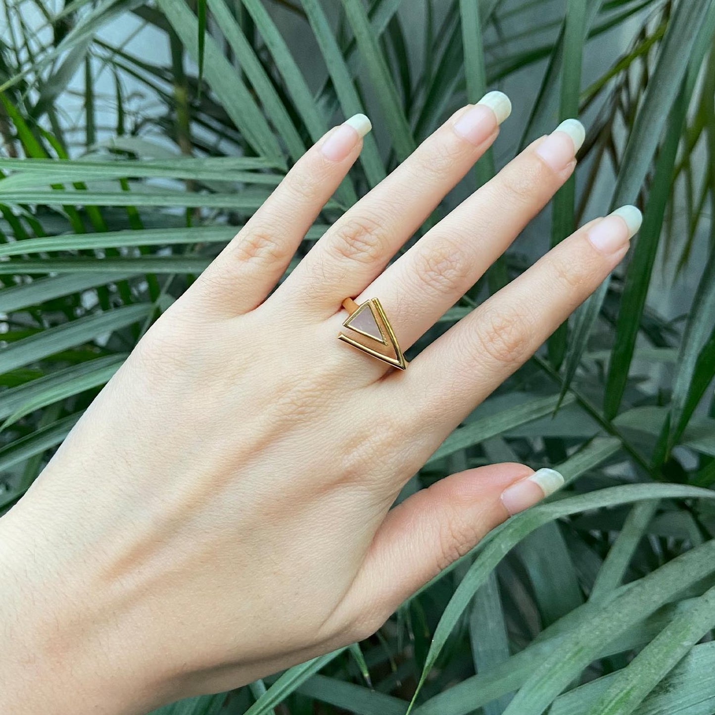 Bold Apex Geometric Ring