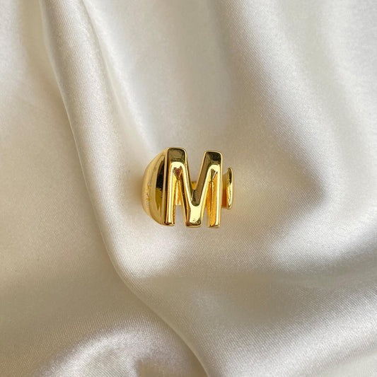 Monogram Statement Open Cuff Ring