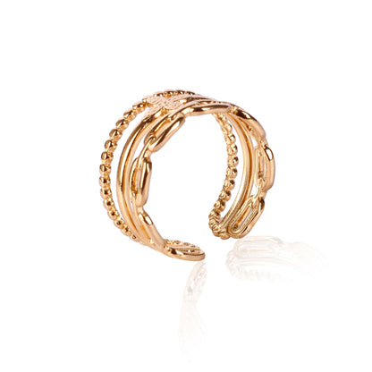 Golden Grace Ornate Band Ring