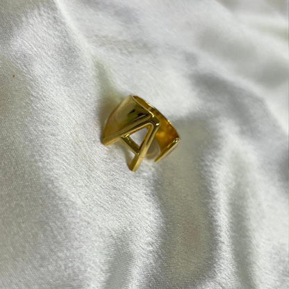 Personalized Initial A Gold Ring