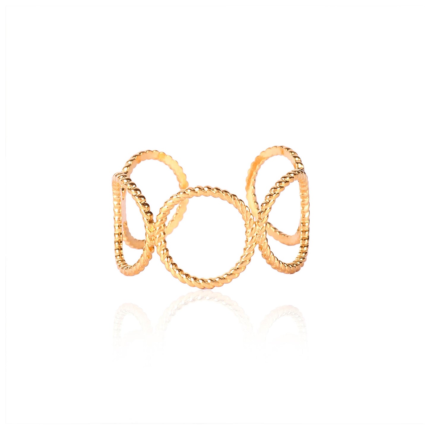 Eternal Loops Golden Links Ring