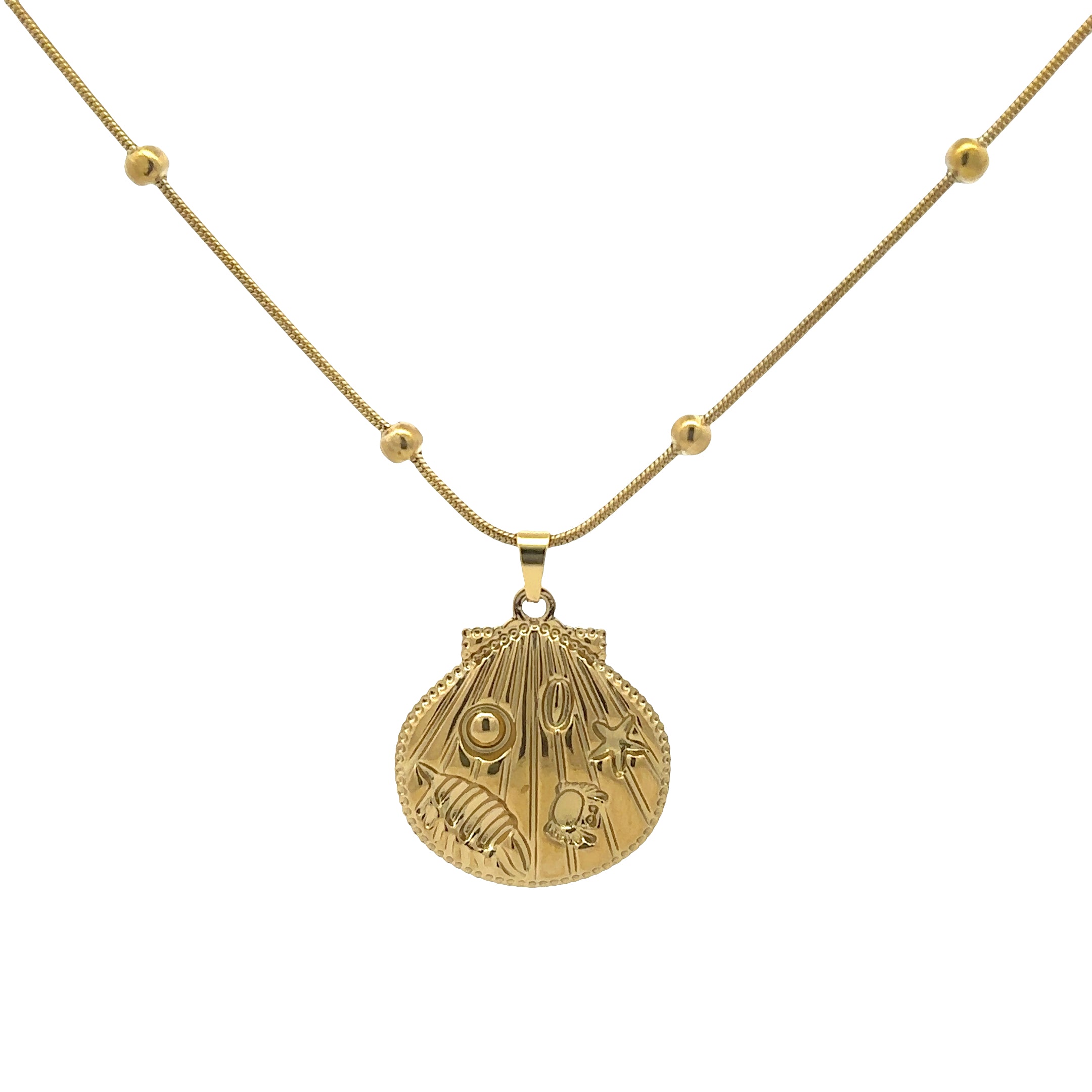 18K Gold Plated Ocean Charm Necklace