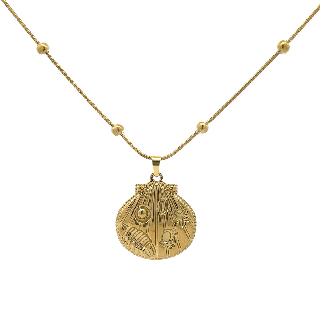 18K Gold Plated Ocean Charm Necklace