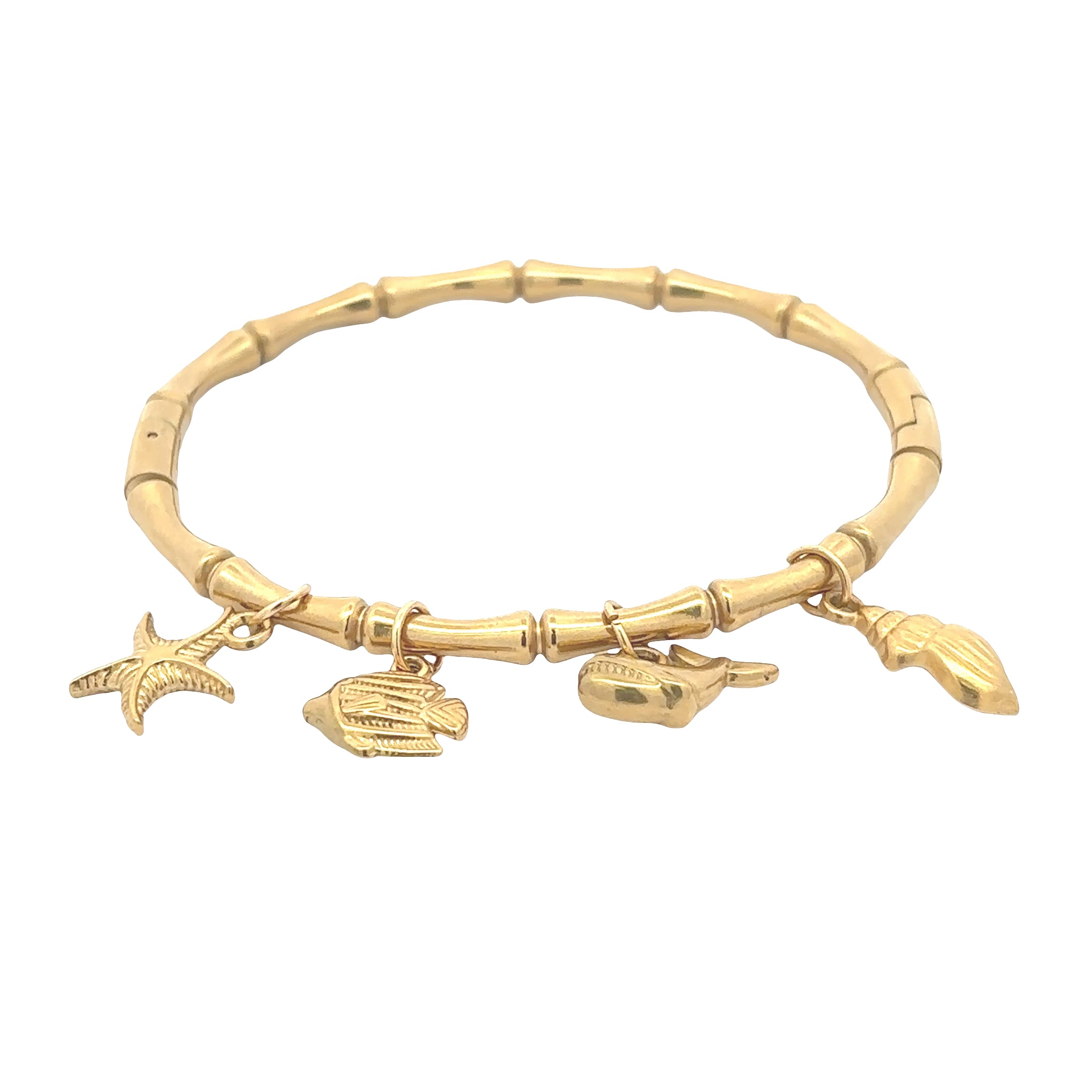 18K Gold Plated Ocean Charm Bracelet