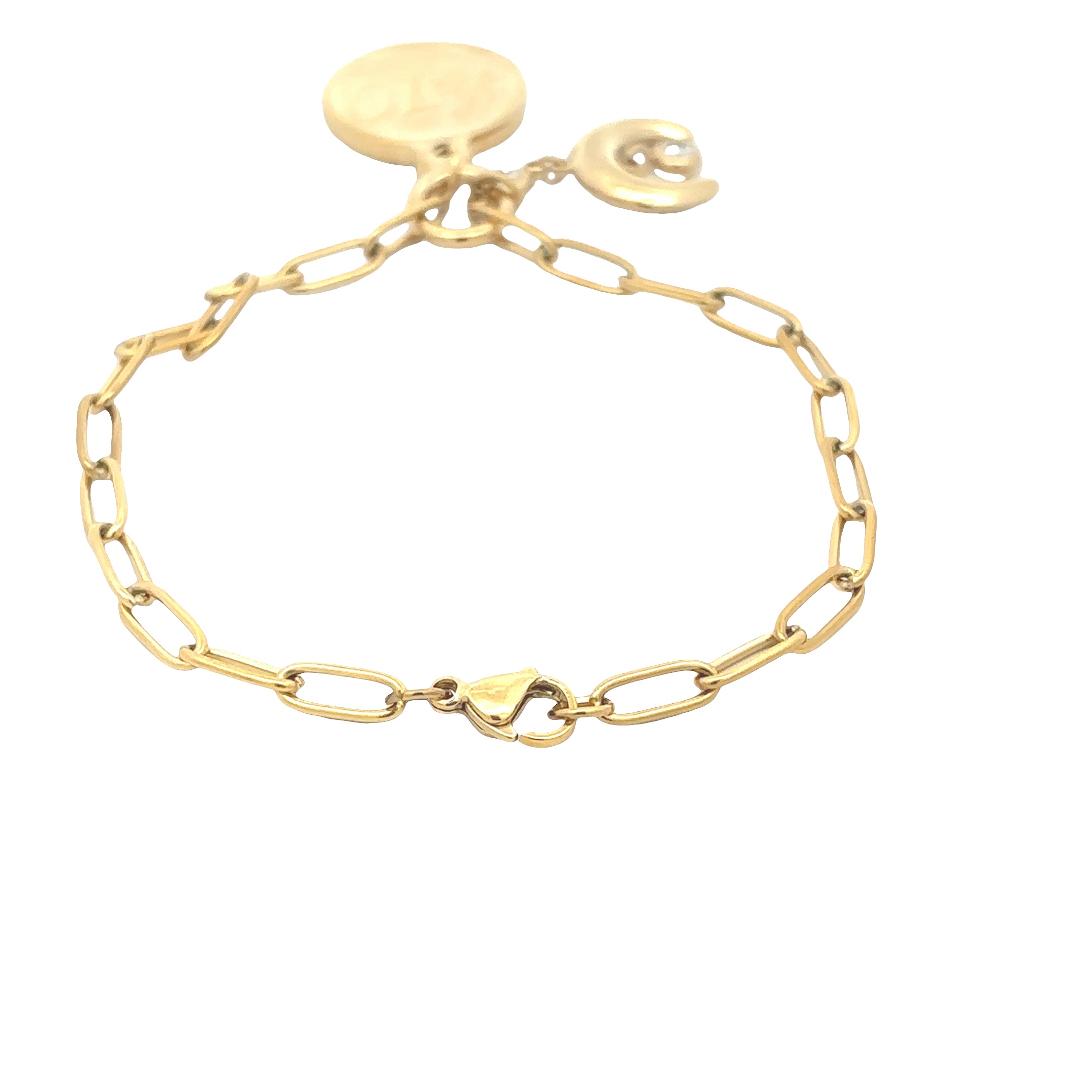 18K Gold Plated Coin Charm Bracelet