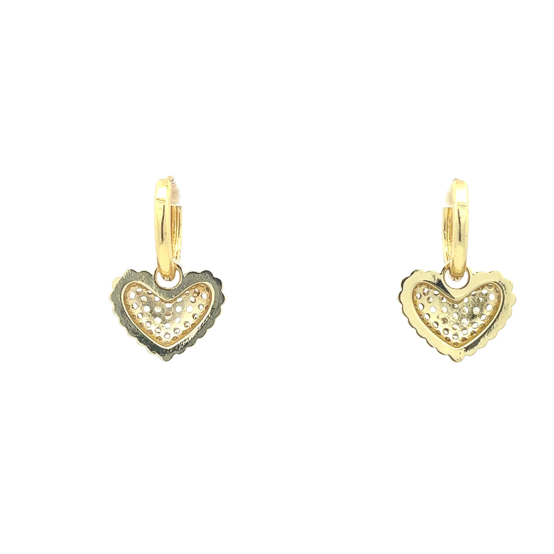 18K Gold Plated Heart Hoop Earrings