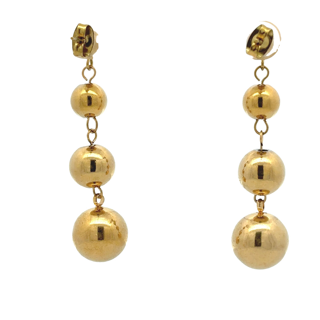 18K Gold Plated Ball Drop Earrings