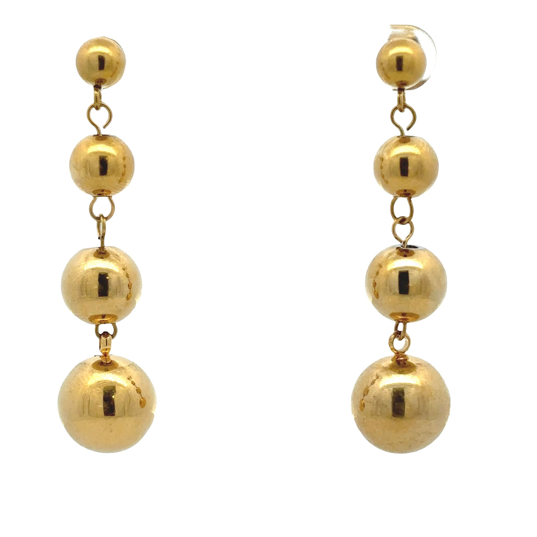 18K Gold Plated Ball Drop Earrings