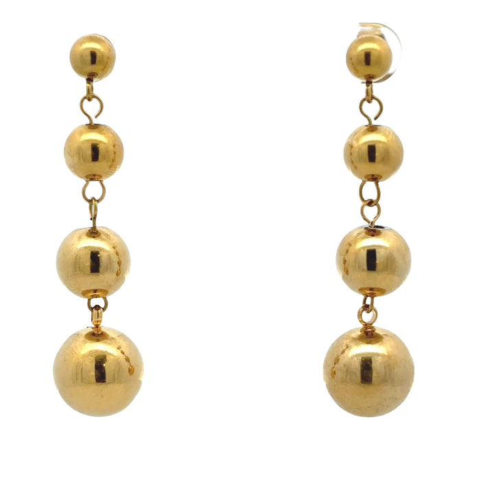 18K Gold Plated Ball Drop Earrings