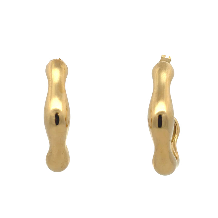 Plated18K Gold Plated Sculpted Hoop Earrings