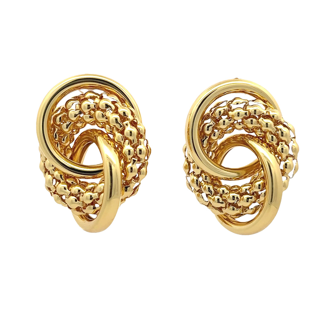 18K Gold Plated Interlocking Stud Earrings