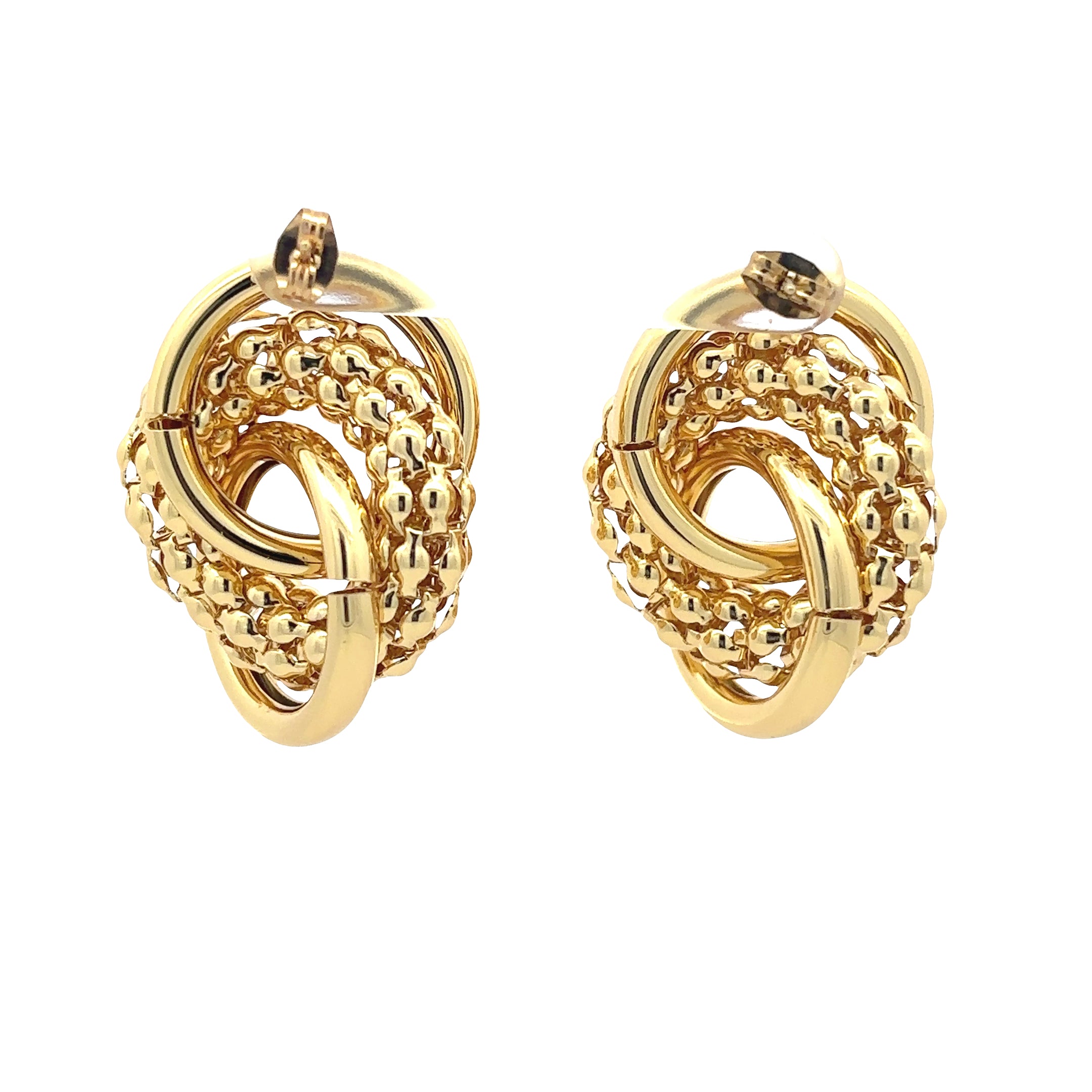 18K Gold Plated Interlocking Stud Earrings