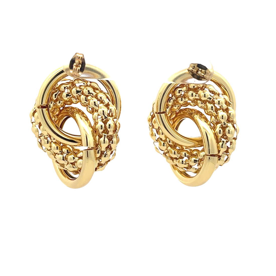 18K Gold Plated Interlocking Stud Earrings