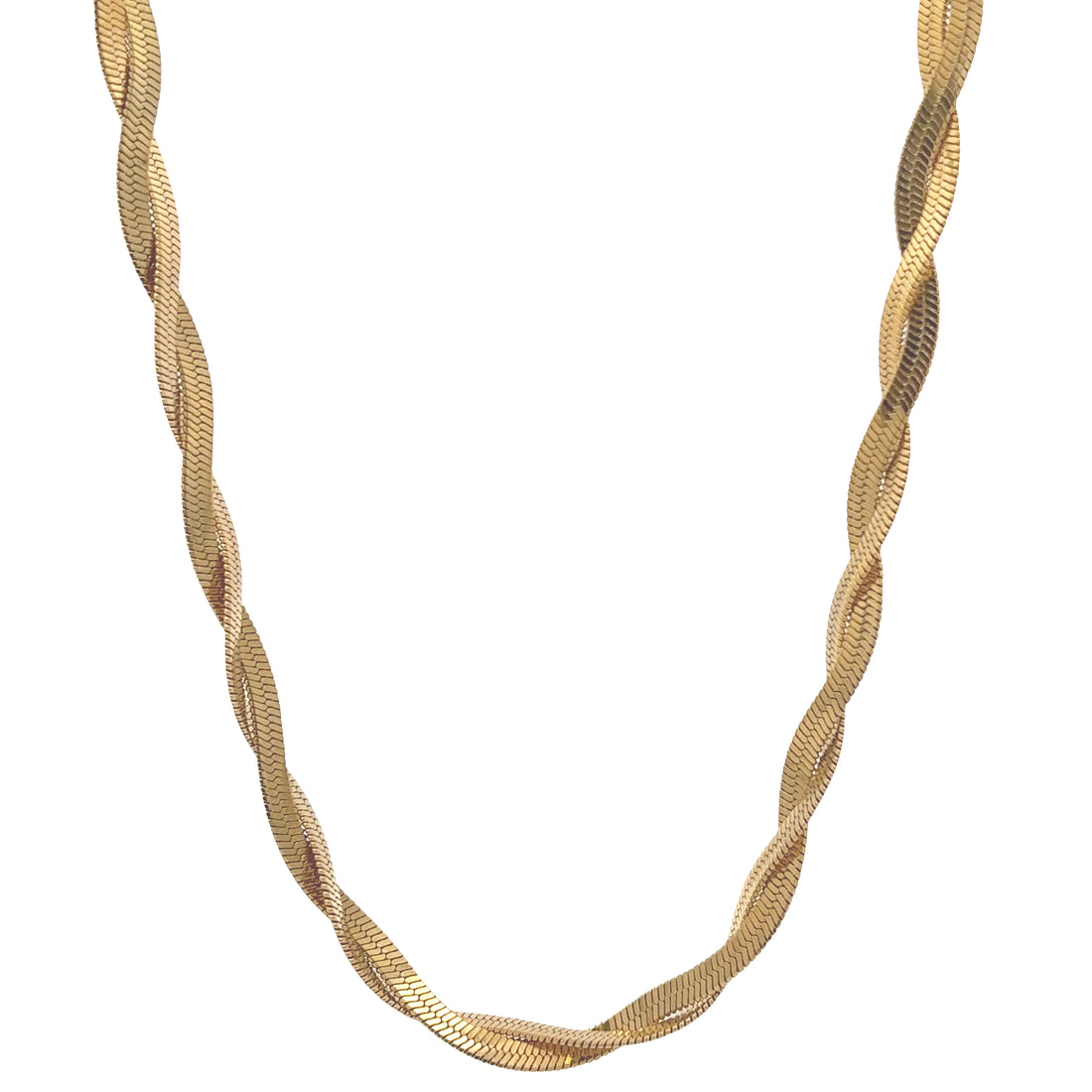 Twisted Gold Chain Necklace