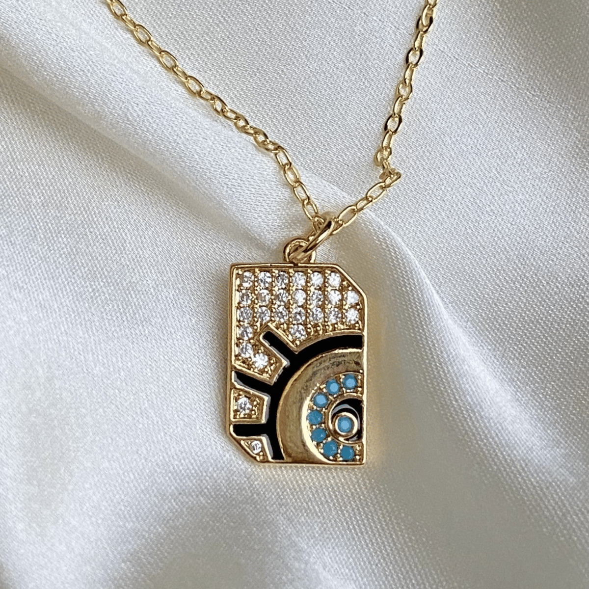 Mystic Evil Eye Enamel Necklace