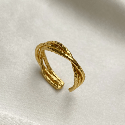 Braided Bliss Open Cuff Ring