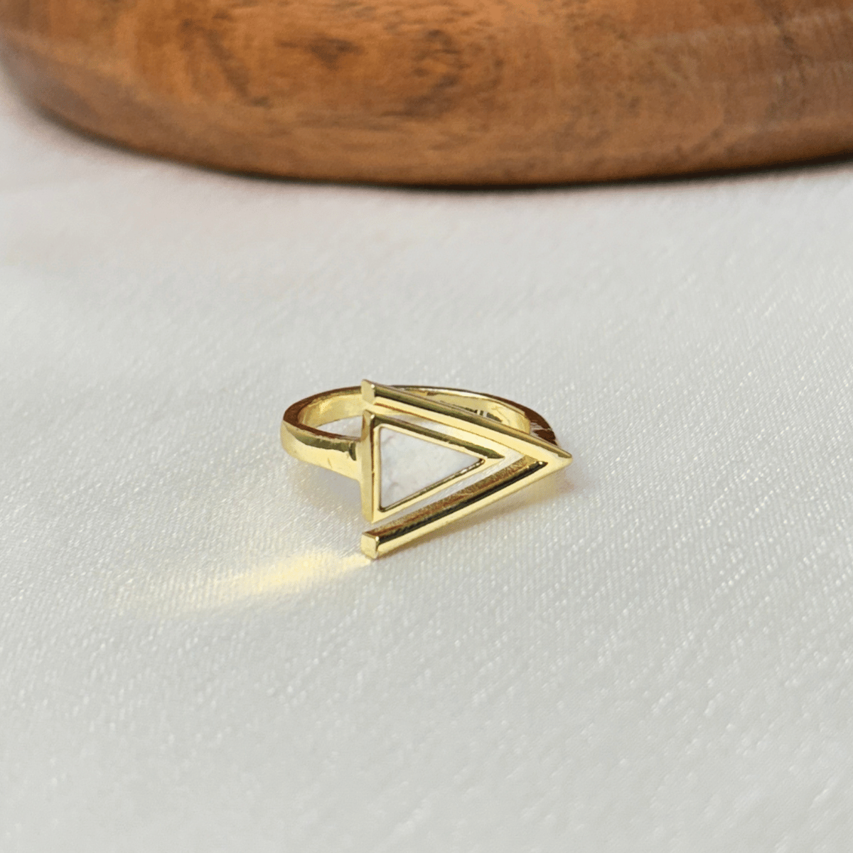 Bold Apex Geometric Ring