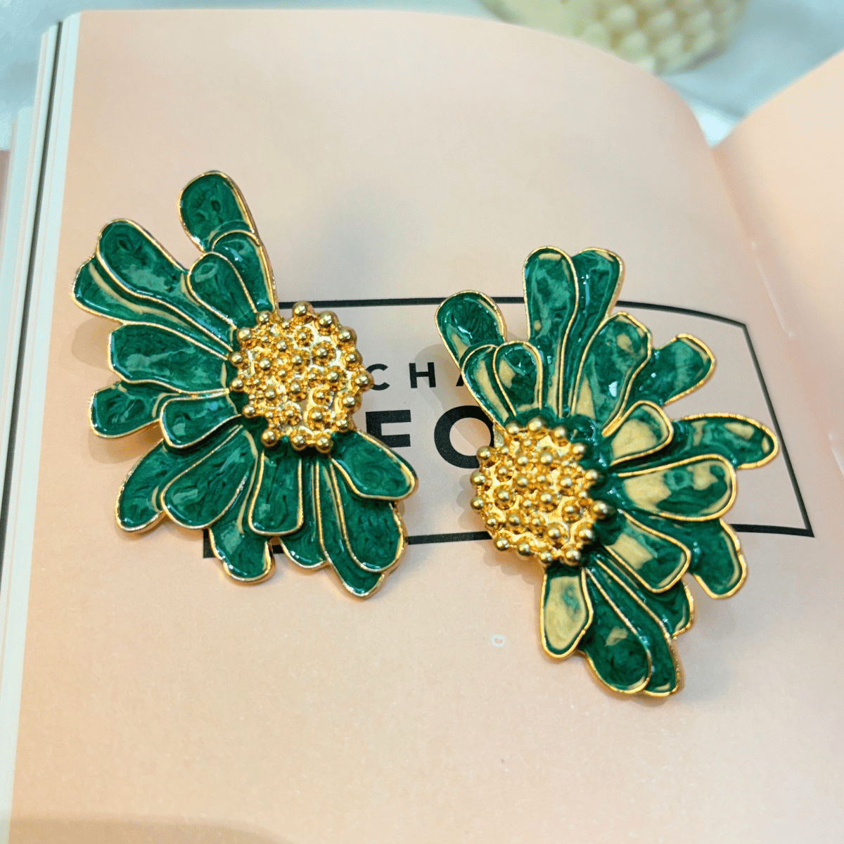 Floral Enamel Earrings