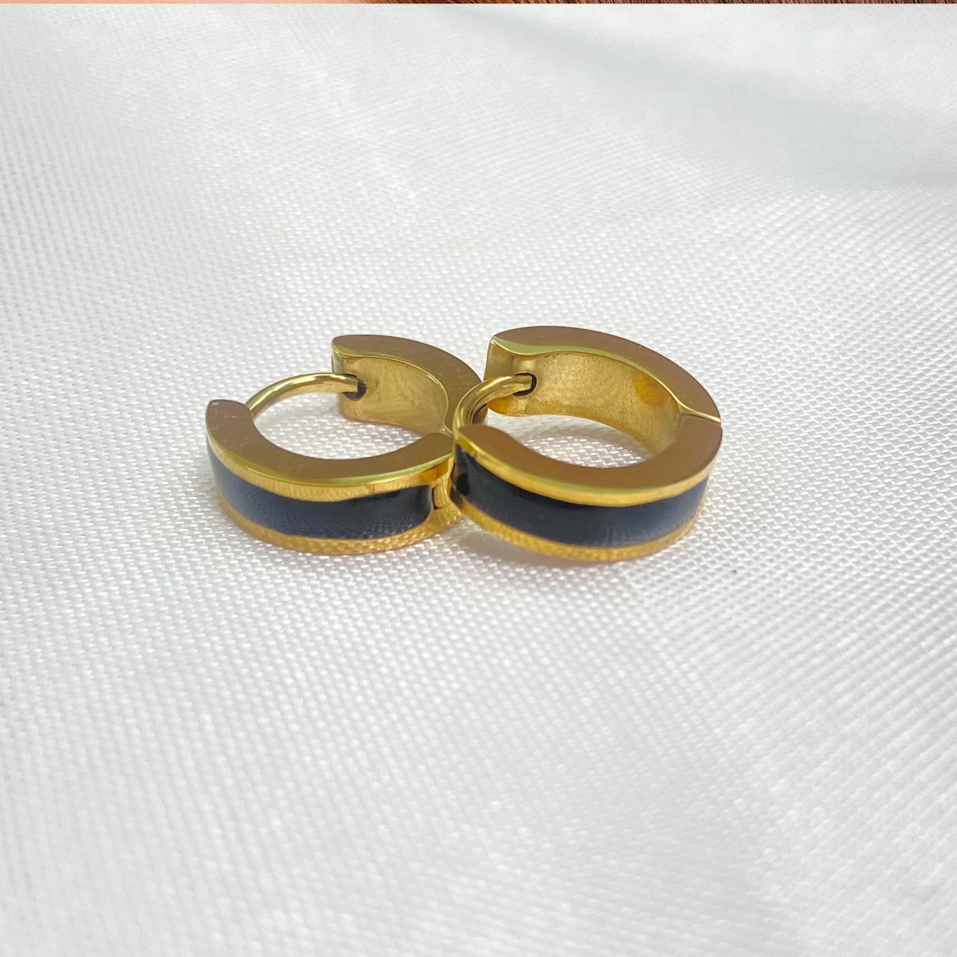 Color Pop Enamel Gold-Plated Mini Hoops