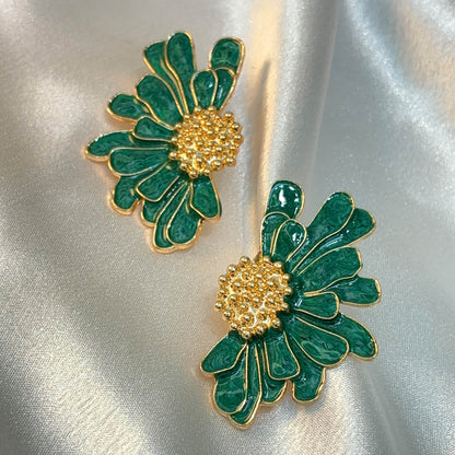 Floral Enamel Earrings