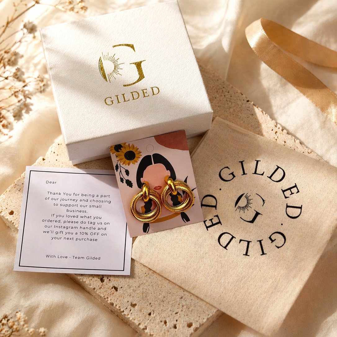 18K Gold Plated Herringbone Minimal Chain Necklace