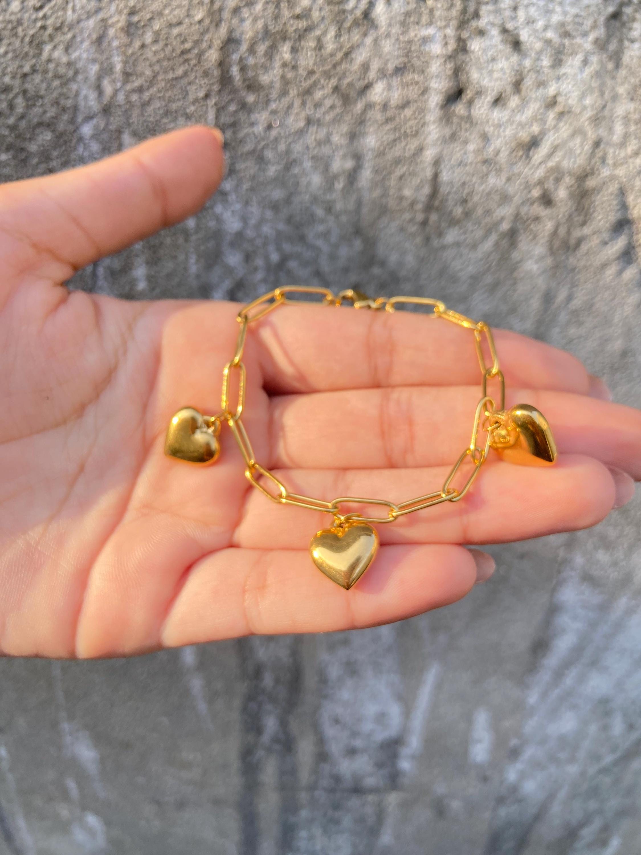 Golden Hearts Love Link Bracelet
