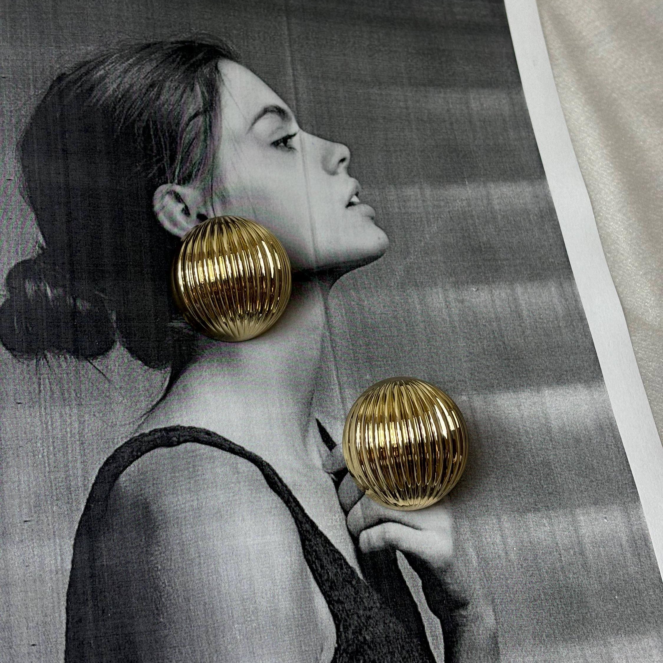 Textured Gold Dome Studs