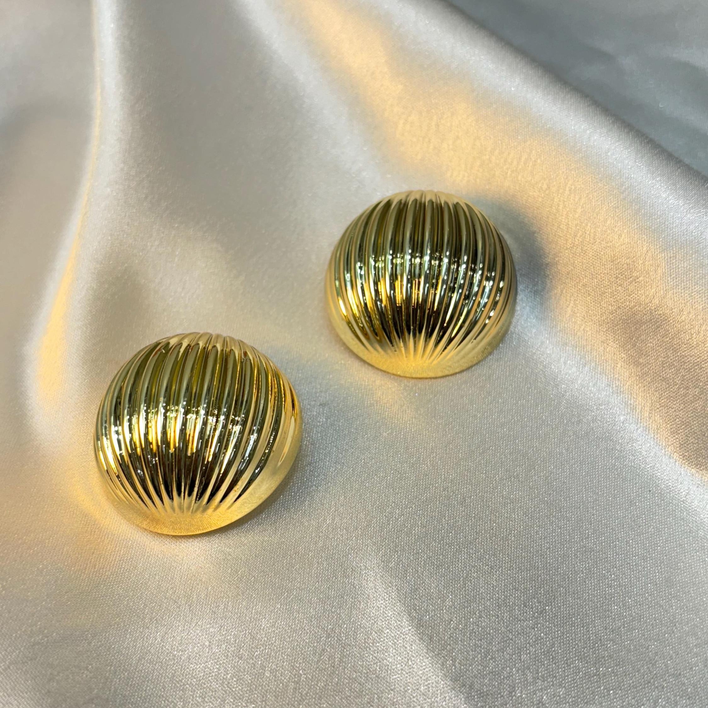 Textured Gold Dome Studs
