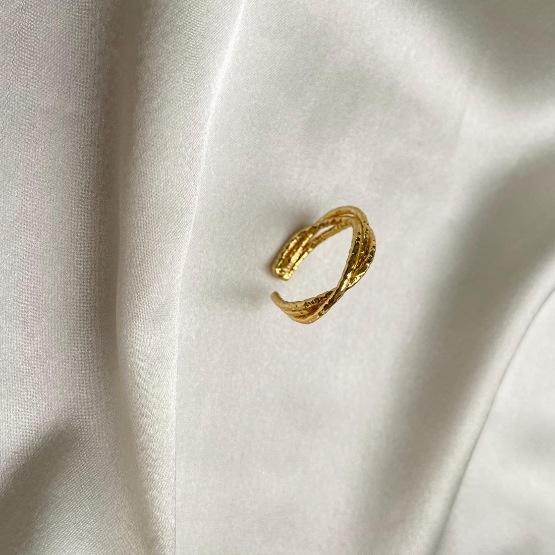 Braided Bliss Open Cuff Ring