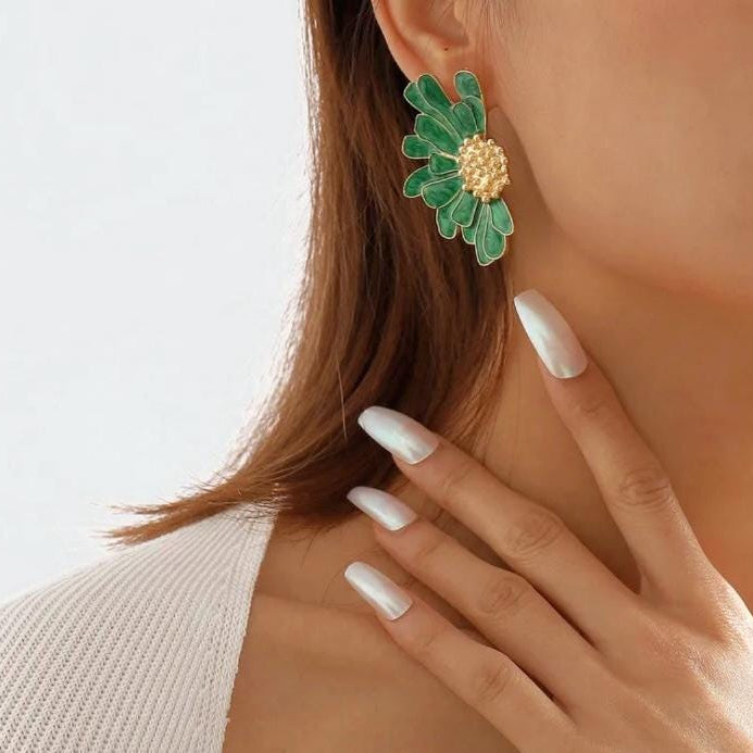 Floral Enamel Earrings